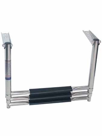 3 Basamaklı Geniş Teleskopik Merdiven 316 Kalite