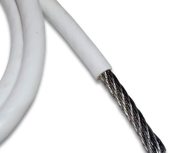 Beyaz PVC Kaplı Paslanmaz Halat, Puntel Halatı