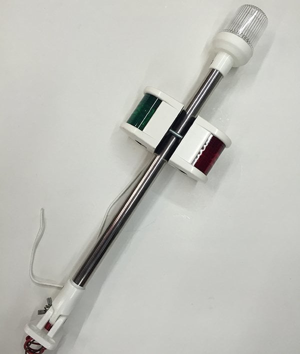 Kombine Seyir Feneri, Bayrak Direği 42cm ( Hareketli Ayak)