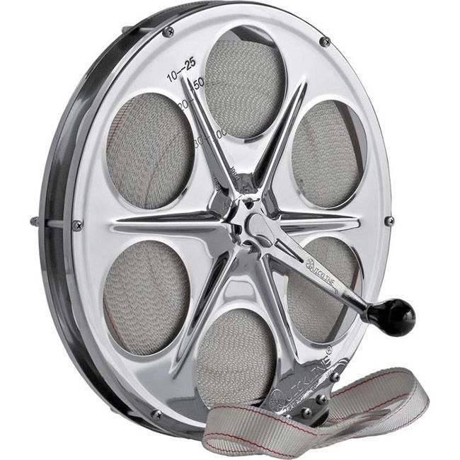 100m Dyneema ULTRALİNE Makaralı Yassı Halat,  Beyaz / Yüzen